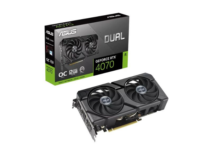 VGA ASUS Dual GeForce RTX 4070 EVO OC 12GB GDDR6 (DUAL-RTX4070-O12GD6-EVO)