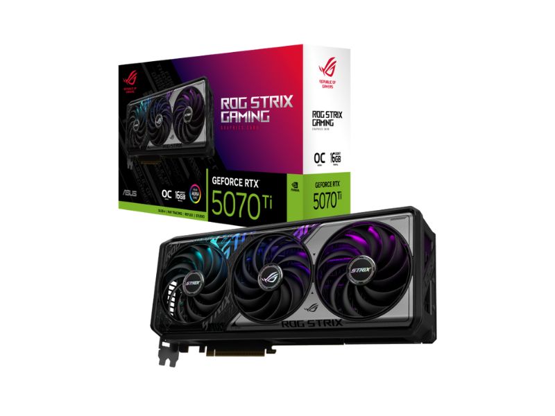 VGA ASUS ROG Strix GeForce RTX 5070 Ti 16GB GDDR7 OC (ROG-STRIX-RTX5070TI-O16G-GAMING)
