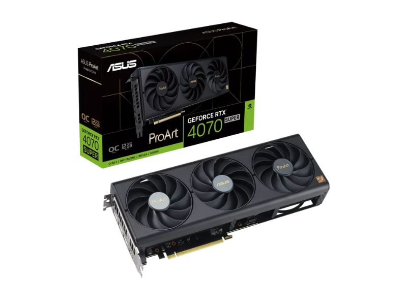 VGA ASUS ProArt GeForce RTX 4070 SUPER 12GB GDDR6X OC (PROART-RTX4070S-O12G)