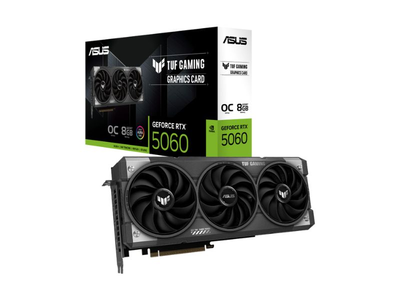 VGA ASUS TUF Gaming GeForce RTX 5060 8GB GDDR7 OC (TUF-RTX5060-O8G-GAMING)