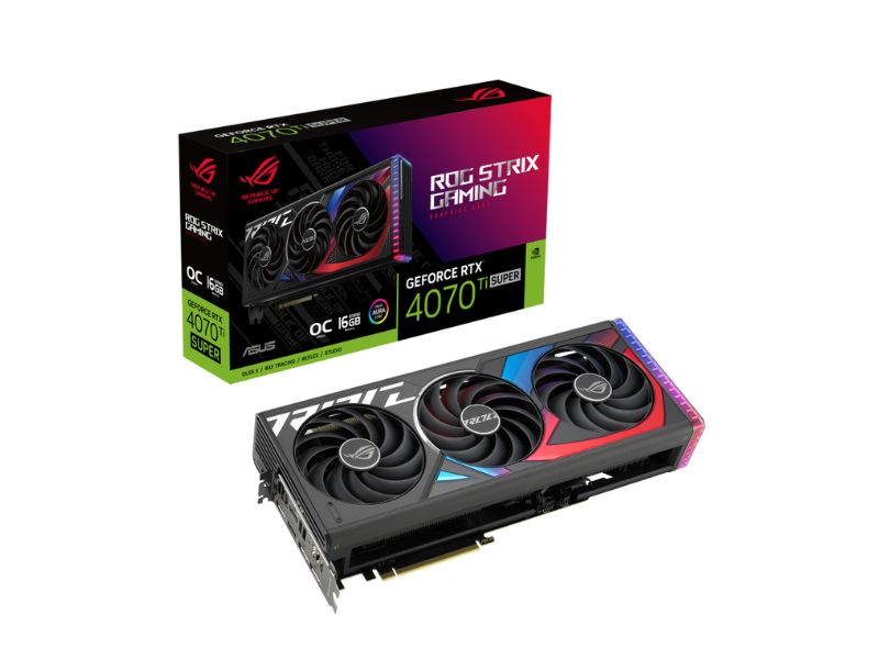 VGA ASUS ROG Strix GeForce RTX 4070 Ti SUPER 16GB GDDR6X OC (ROG-STRIX-RTX4070TIS-O16G-GAMING)