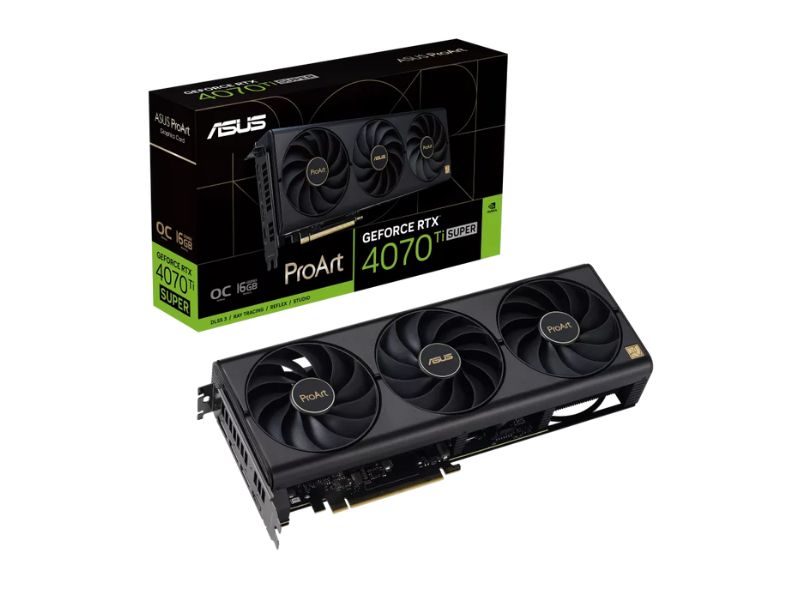 VGA ASUS ProArt GeForce RTX 4070 Ti SUPER 16GB GDDR6X OC (PROART-RTX4070TIS-O16G)