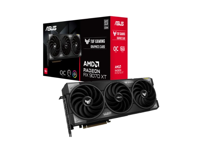 VGA ASUS TUF Gaming Radeon RX 9070 XT 16GB GDDR6 OC (TUF-RX9070XT-O16G-GAMING)