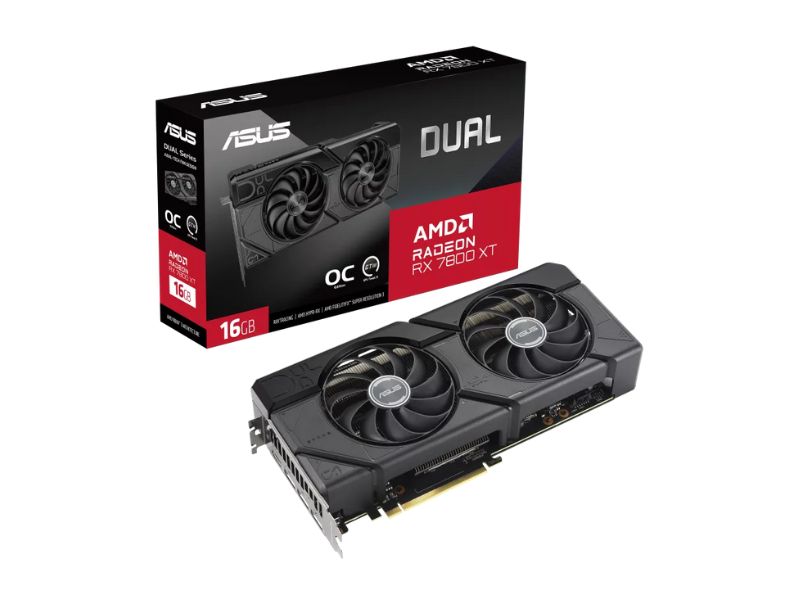 VGA ASUS Dual Radeon RX 7800 XT OC 16GB GDDR6 (DUAL-RX7800XT-O16G)