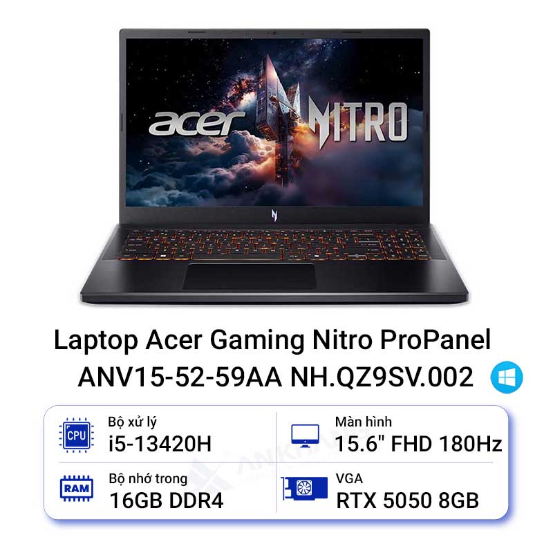 Laptop Acer Gaming Nitro ProPanel ANV15-52-59AA NH.QZ9SV.002