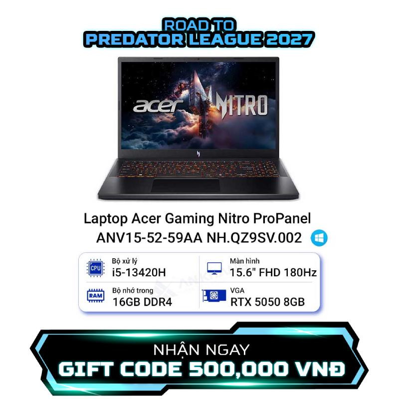 Laptop Acer Gaming Nitro ProPanel ANV15-52-59AA NH.QZ9SV.002