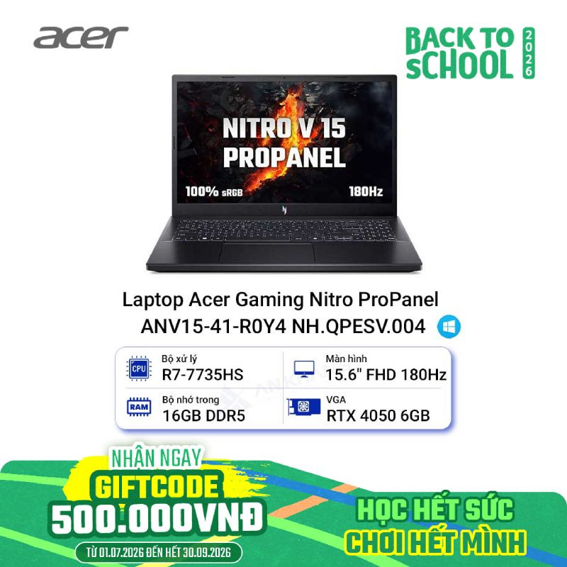 Laptop Acer Gaming Nitro ProPanel ANV15-41-R0Y4 NH.QPESV.004