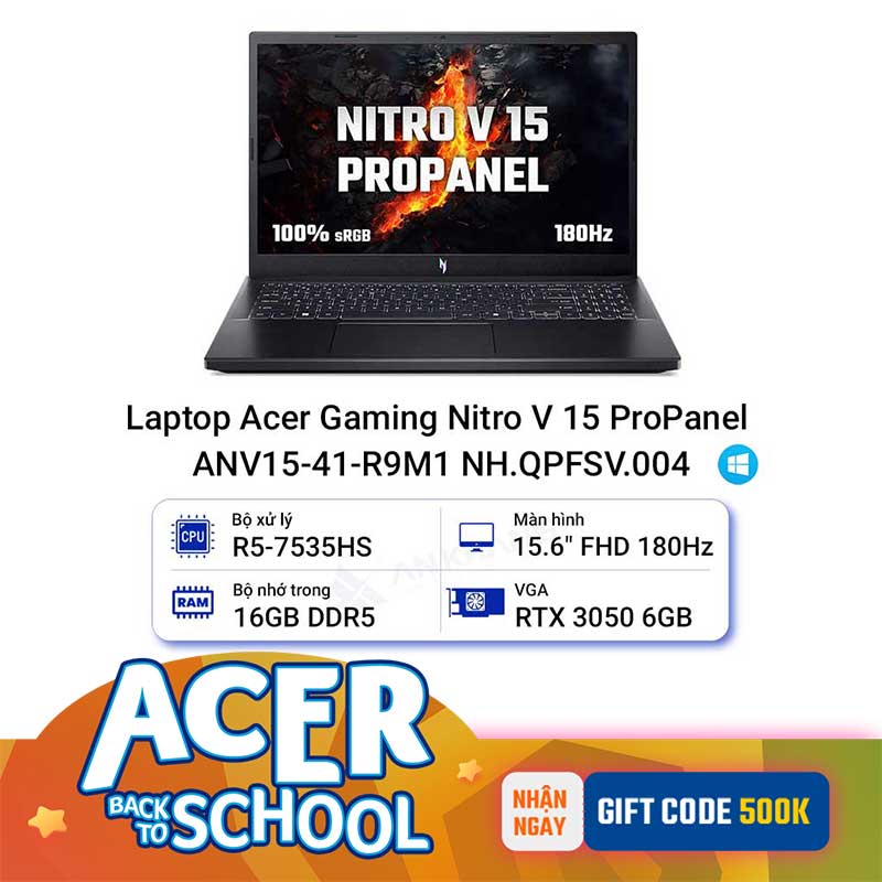 Laptop Acer Gaming Nitro V 15 ProPanel ANV15-41-R9M1 NH.QPFSV.004