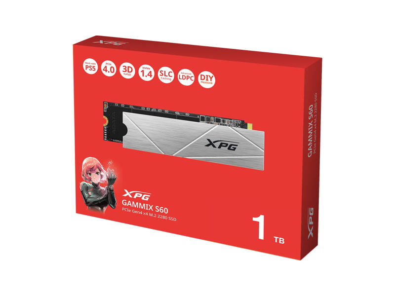 Ổ cứng SSD Adata XPG Gammix S60 1TB PCIe Gen4 AGAMMIXS60-1T-CS