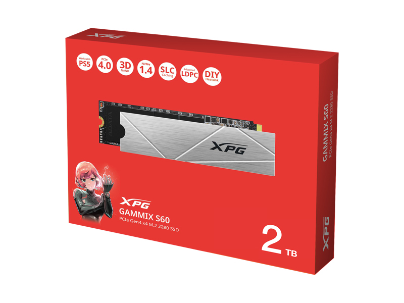 Ổ cứng SSD Adata XPG Gammix S60 2TB PCIe Gen4 AGAMMIXS60-2T-CS