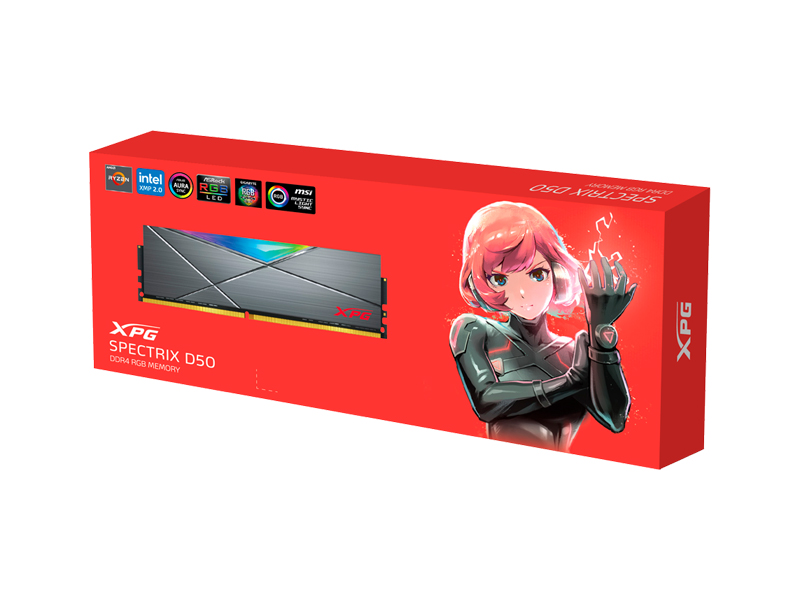 Ram PC Adata XPG Spectrix D50 8GB DDR4 3600 AX4U36008G17H-DC50R