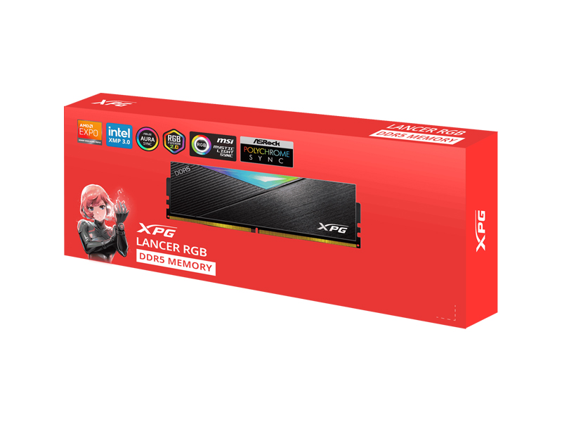 Ram PC Adata XPG Lancer 16GB DDR5 6400 AX5U6400C3216G-CLARBK RGB