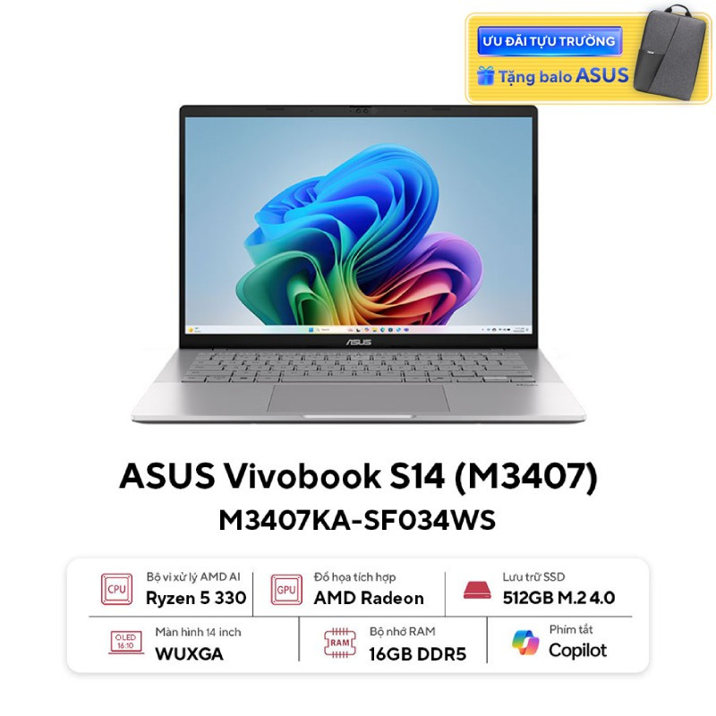 Laptop ASUS Vivobook S14 M3407KA-SF034WS