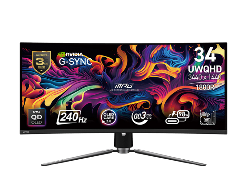 Màn hình cong MSI MPG 341CQPX QD-OLED 34inch UWQHD 240Hz