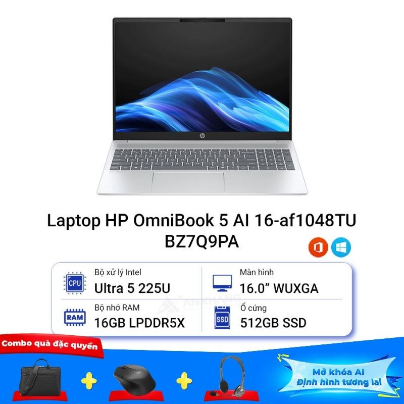 Laptop HP OmniBook 5 AI 16-af1048TU BZ7Q9PA