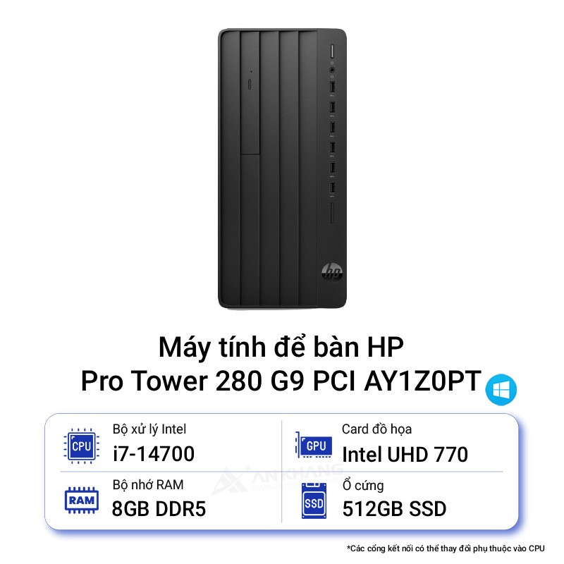 Máy tính để bàn HP Pro Tower 280 G9 PCI AY1Z0PT