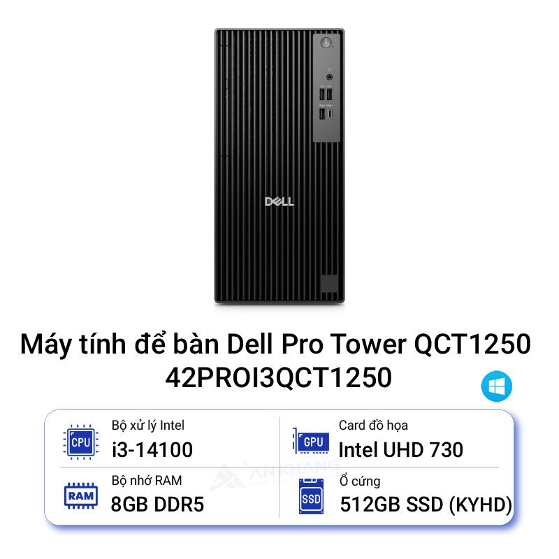 Máy tính để bàn Dell Pro Tower QCT1250 42PROI3QCT1250