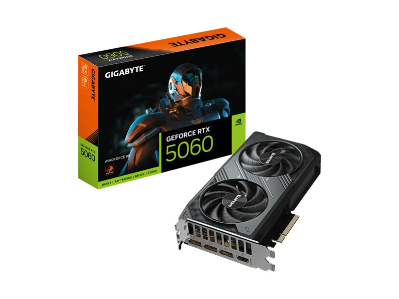 VGA Gigabyte GeForce RTX 5060 WINDFORCE 8G GV-N5060WF2-8GD