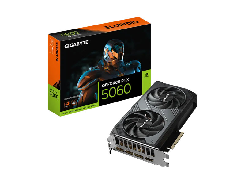 VGA Gigabyte GeForce RTX 5060 WINDFORCE OC 8G GV-N5060WF2OC-8GD