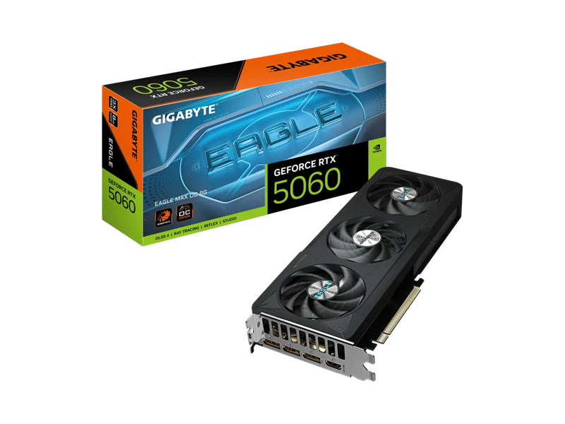VGA Gigabyte GeForce RTX 5060 EAGLE MAX OC 8G GV-N5060EAGLEMAX OC-8GD