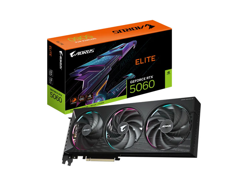 VGA Gigabyte AORUS GeForce RTX 5060 ELITE 8G GV-N5060AORUS E-8GD