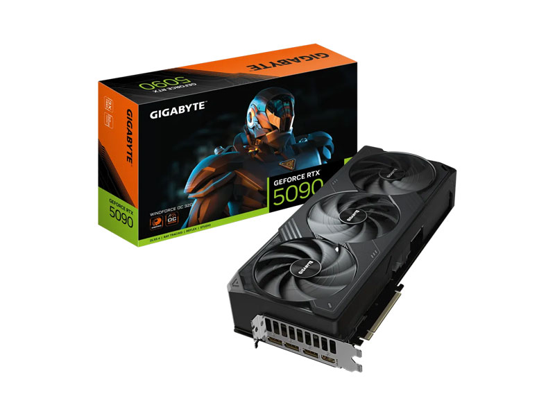 VGA Gigabyte GeForce RTX 5090 WINDFORCE OC 32G GV-N5090WF3OC-32GD