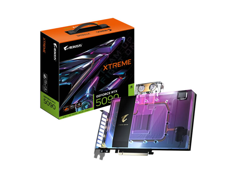 VGA Gigabyte AORUS GeForce RTX 5090 XTREME WATERFORCE WB 32G GV-N5090AORUSX WB-32GD