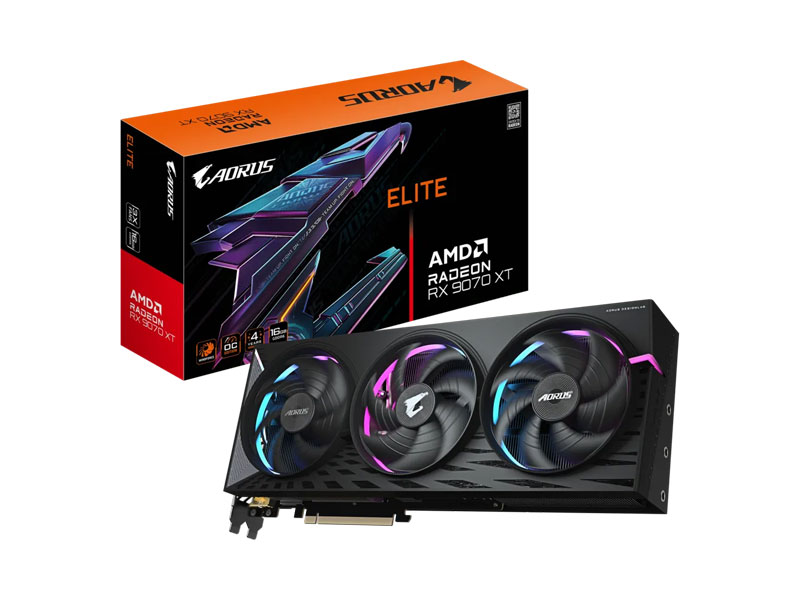 VGA Gigabyte AORUS Radeon RX 9070 XT ELITE 16G GV-R9070XTAORUS E-16GD