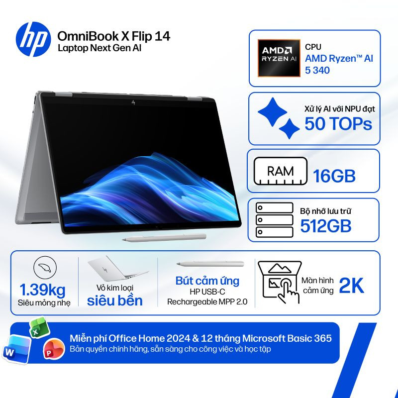 Laptop HP OmniBook X Flip 14-fk0092AU BZ7P5PA