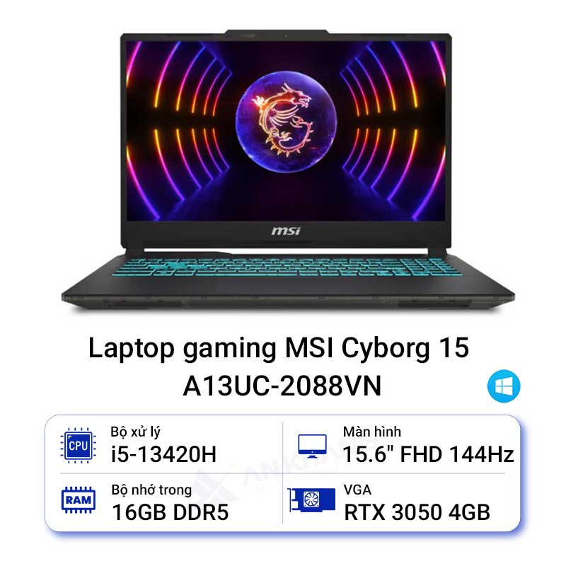 Laptop gaming MSI Cyborg 15 A13UC-2088VN
