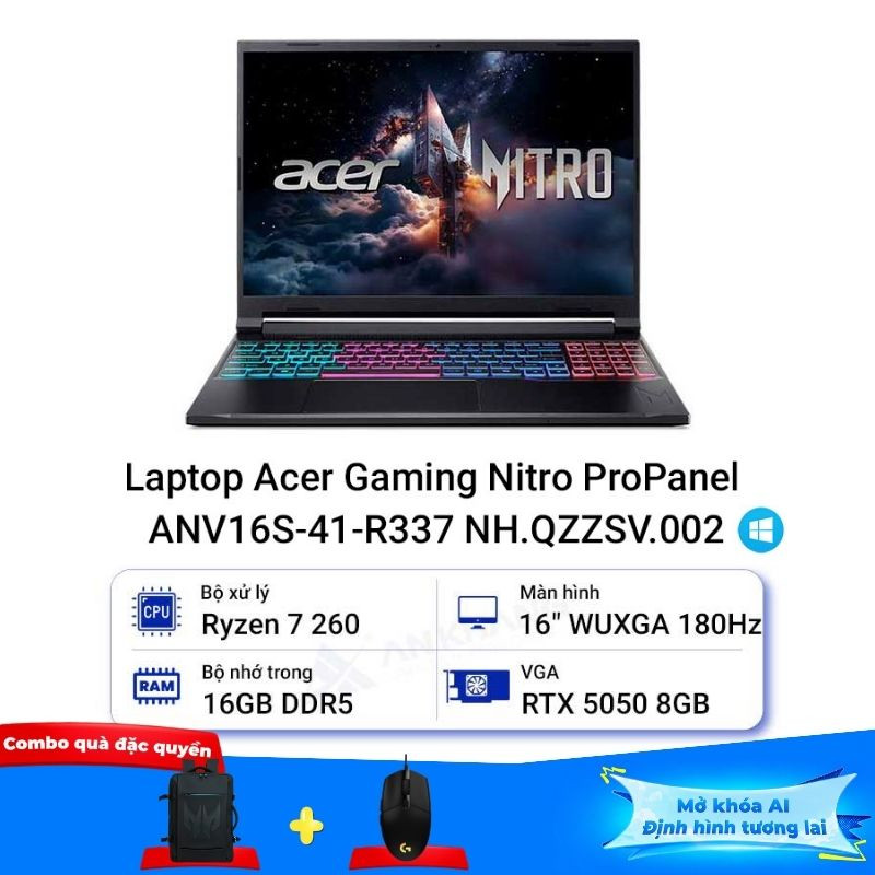 Laptop Acer Gaming Nitro ProPanel ANV16S-41-R337 NH.QZZSV.002