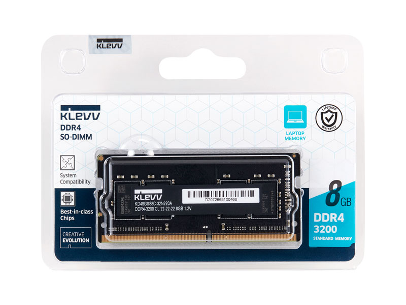 Ram Laptop Klevv 8GB DDR4 3200 CL22 KD48GS880-32N220A