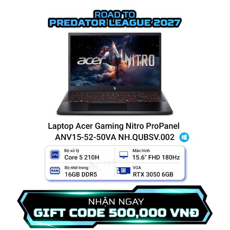 Laptop Acer Gaming Nitro ProPanel ANV15-52-50VA NH.QUBSV.002