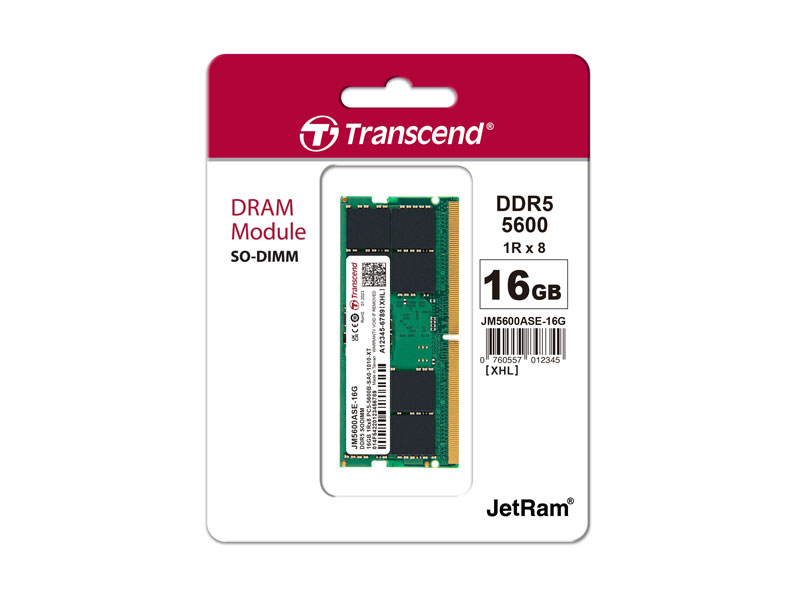 RAM Laptop Transcend 16GB JM DDR5 5600 (JM5600ASE-16G)