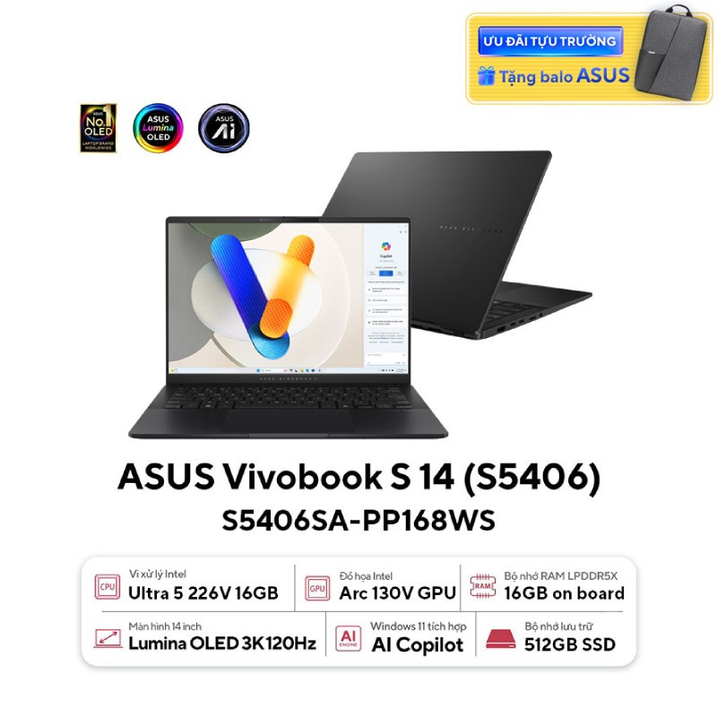 Laptop ASUS Vivobook S 14 S5406SA-PP168WS