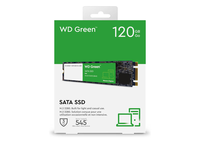 Ổ cứng SSD WD Green 120GB M2 Sata 2280 WDS120G2G0B