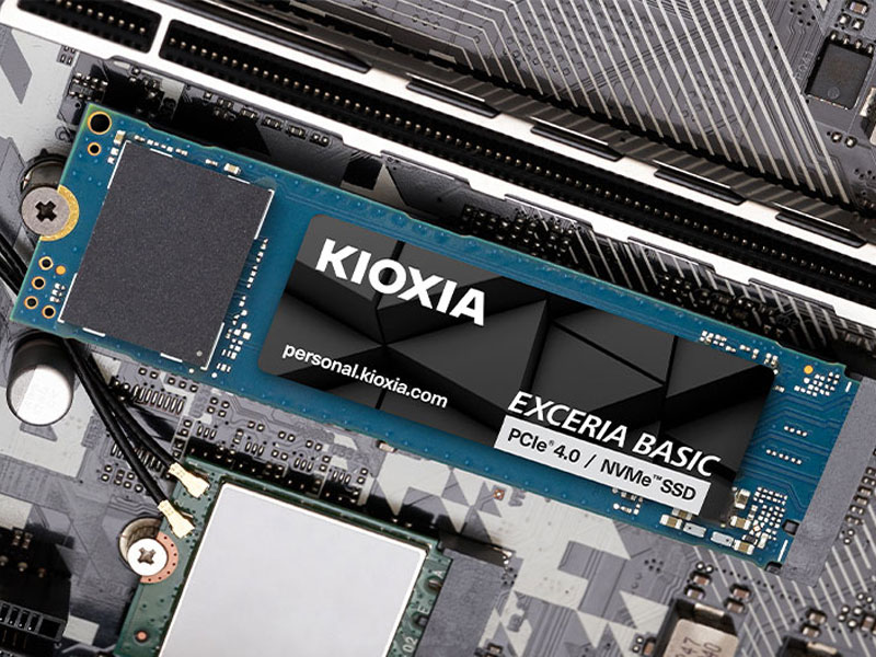 Ổ cứng SSD Kioxia Exceria Basic 1TB NVMe 4x4 R7200 W6500 (LSF10Z001TG8)