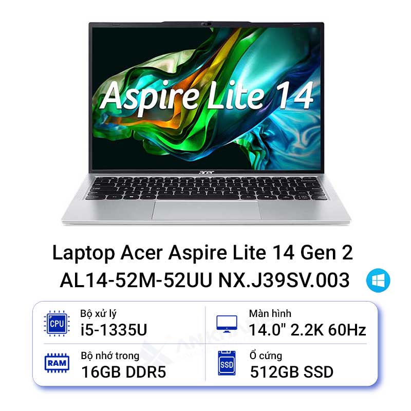 Laptop Acer Aspire Lite 14 Gen 2 AL14-52M-52UU NX.J39SV.003