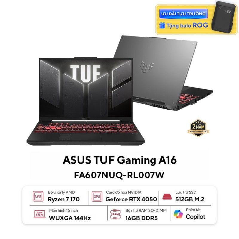 Laptop ASUS TUF Gaming A16 FA607NUQ-RL007W