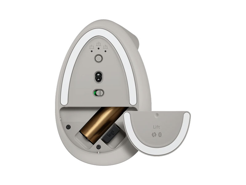 Chuột công thái học Logitech Lift Vertical màu xám sand (910-007665)
