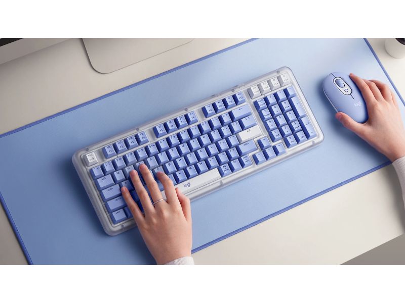 Bàn phím cơ Logitech Alto Keys K98M Wireless Lilac