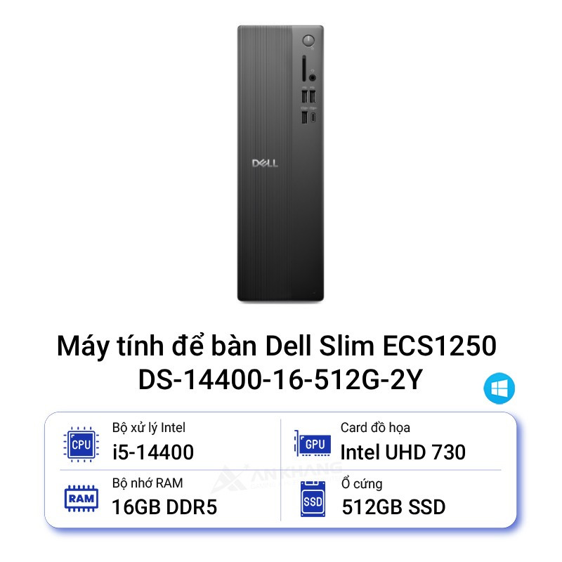 Máy tính để bàn Dell Slim ECS1250 DS-14400-16-512G-2Y