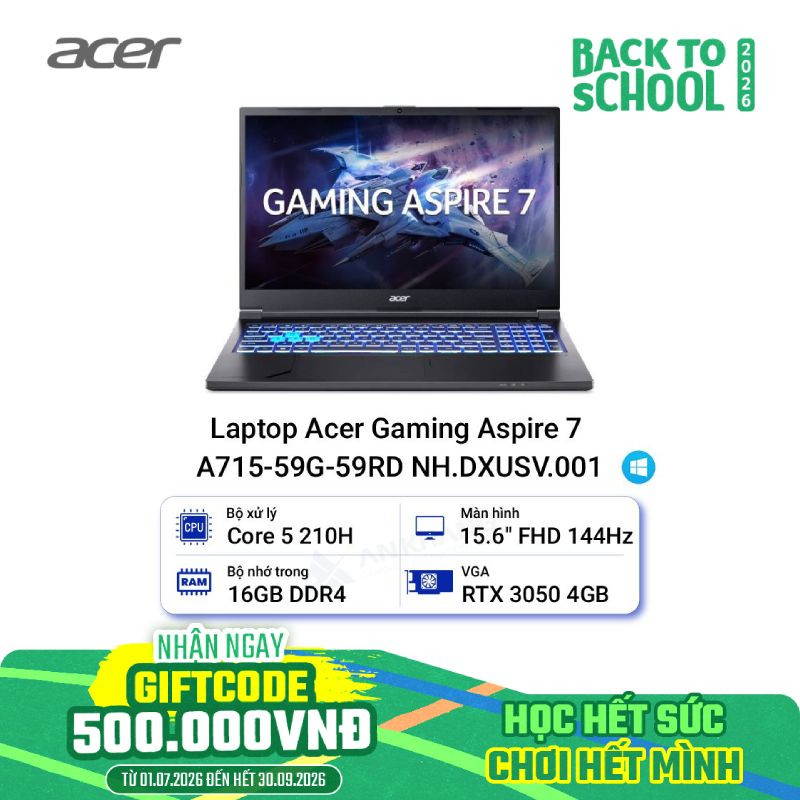 Laptop Acer Gaming Aspire 7 A715-59G-59RD NH.DXUSV.001