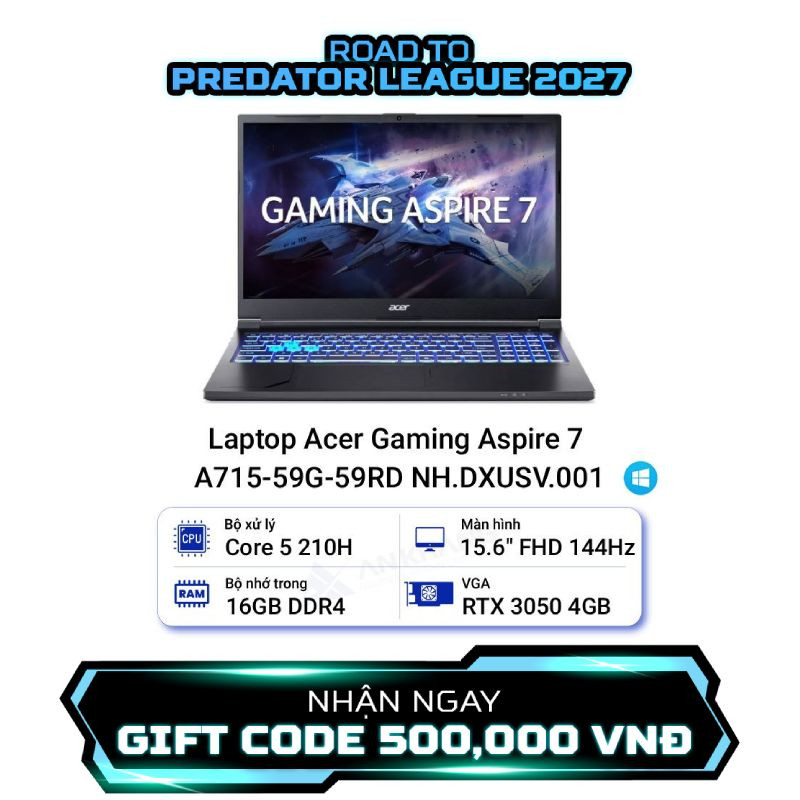 Laptop Acer Gaming Aspire 7 A715-59G-59RD NH.DXUSV.001