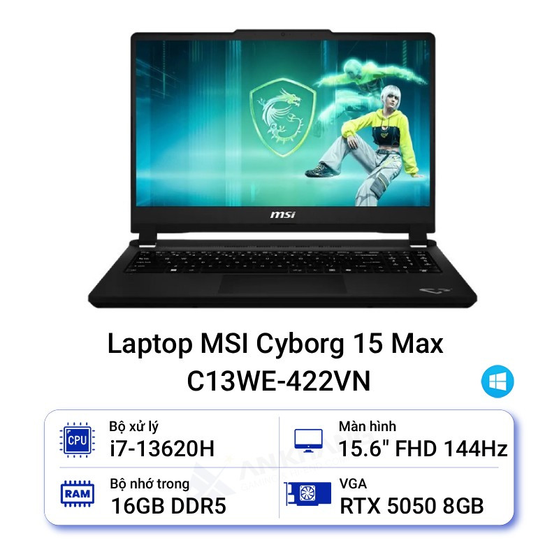Laptop MSI Cyborg 15 Max C13WE-422VN