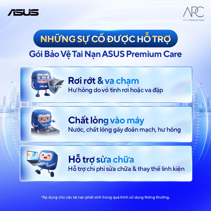 Gói dịch vụ bảo vệ tai nạn Laptop ASUS ADP-12M 12 tháng (NB)