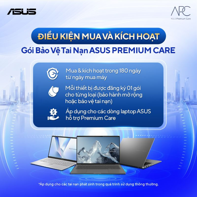 Gói dịch vụ bảo vệ tai nạn Laptop ASUS ADP-12M 12 tháng (NB)
