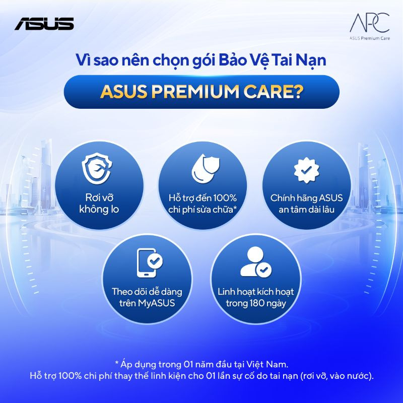 Gói dịch vụ bảo vệ tai nạn Laptop ASUS ADP-12M 12 tháng (NB)