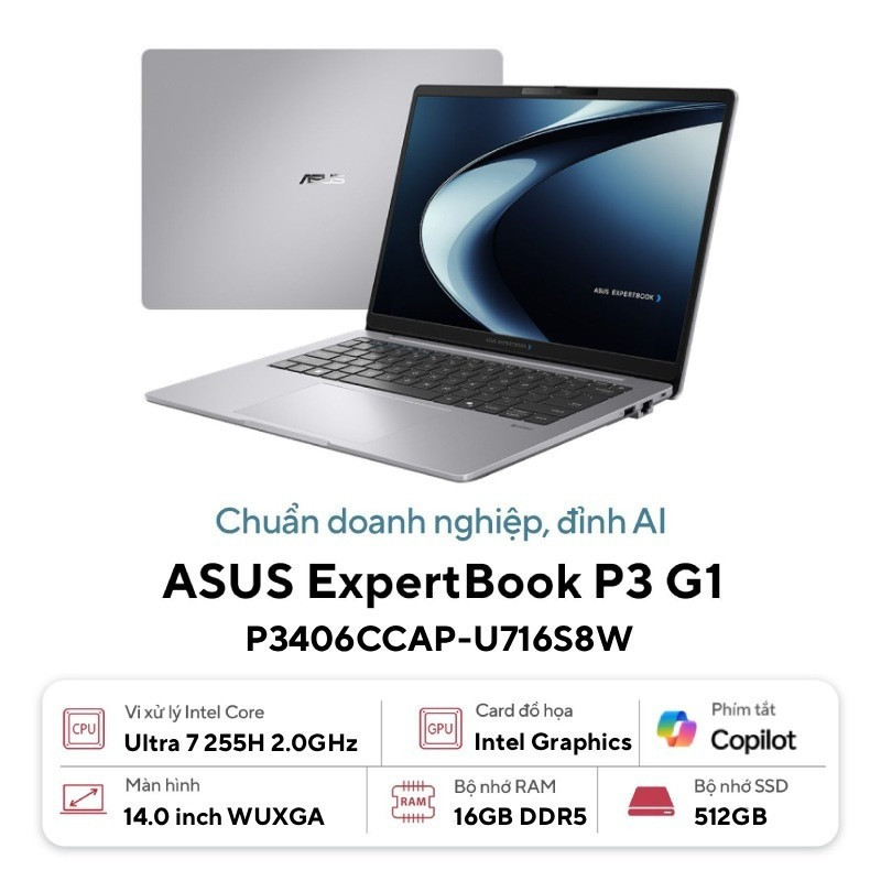 Laptop ASUS ExpertBook P3 G1 P3406CCAP-U716S8W