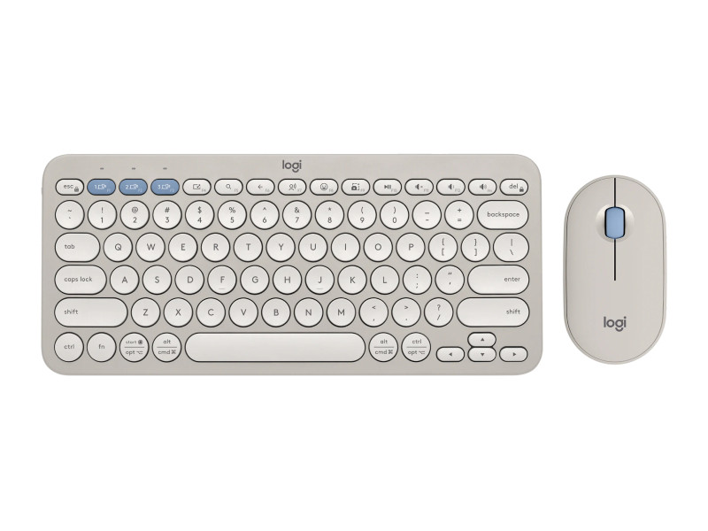 Bộ bàn phím chuột Bluetooth Logitech Pebble 2 Combo cát xám (920-012191)
